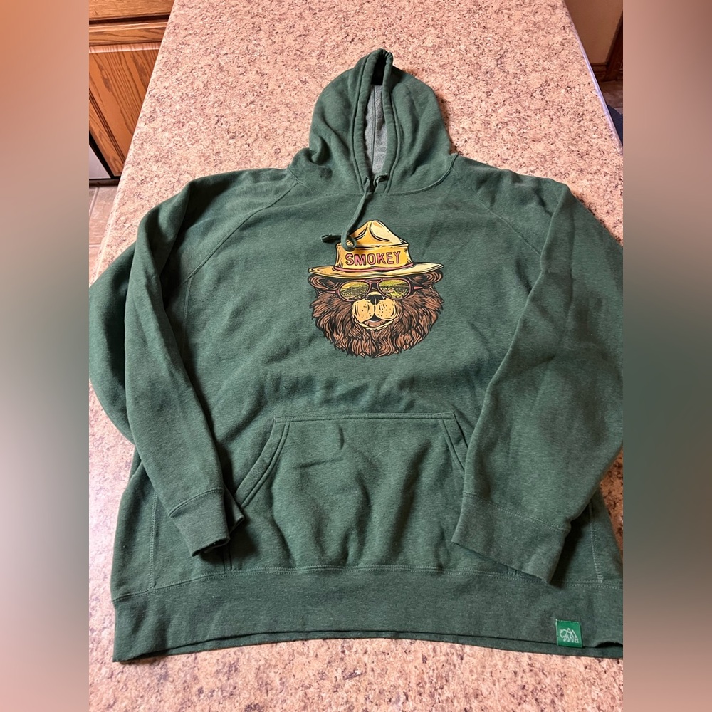 Wild Tribute Smokey Bear Green Hoodie sweatshirt nature